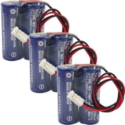 3-Pack CR17450-2WK27 / D80UB016170 3V Replacement PLC Battery 2*CR17450 Battery Pack for Mazak Relocation Detection 2CR17450 3V Battery, CR17450 Two Parallel Batteries