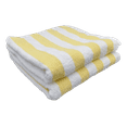 thumbnail image 1 of Cabana Beach Pool Spa Towels Striped Yellow/White 100% Cotton 30" x 60", 1 of 4