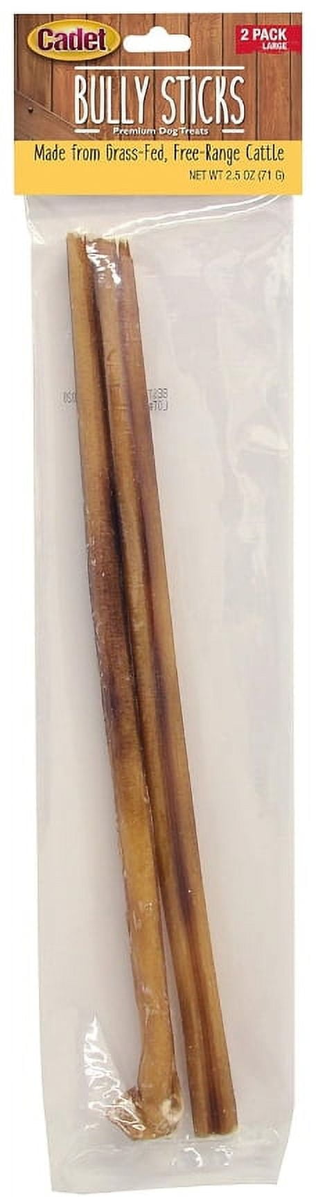 3 Pack Cadet Single Ingredient Bully Sticks for Dogs Large [Dog Bully Sticks, New Dog Supplies, Bulk Dog Supplies, Cadet] 6 count (3 x 2 ct)