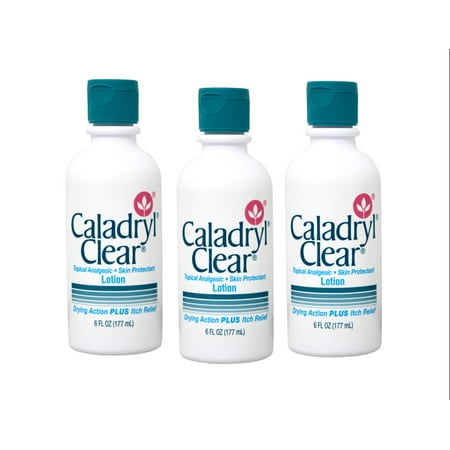 3 Pack - Caladryl Clear Skin Protectant Lotion 6 oz Each