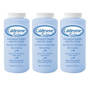 3 Pack - Caldesene Baby Cornstarch Powder With Zinc Oxide 5 oz Each