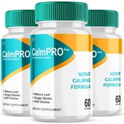 3 Pack CalmPro 5 Nerve Support Advanced Maximum Strength Calm Pro Five Supplement 180 Capsules