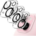 thumbnail image 1 of 3 Pack Camera Lens Protector for iPhone 15 6.1-Inch and iPhone 15 Plus 6.7-Inch, 9H Tempered Glass, 1 of 4