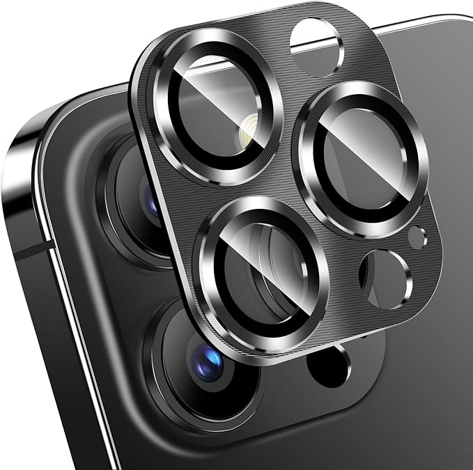 3 Pack Camera Lens Protector for iPhone 15 Pro Max/iPhone 15 Pro, Zinc