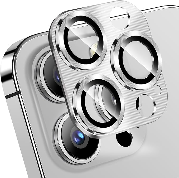 3 Pack Camera Lens Protector for iPhone 15 Pro Max/iPhone 15 Pro, Zinc