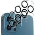 thumbnail image 1 of [3 Pack] Camera Lens Protector for iPhone 12 Pro Max, 6.7'' Tempered Glass + Camera Lens Cover, 9H Hardness, 6.7 inch, HD Clear, Bubble Free, Easy Install, Scratch-Resistant, 1 of 5