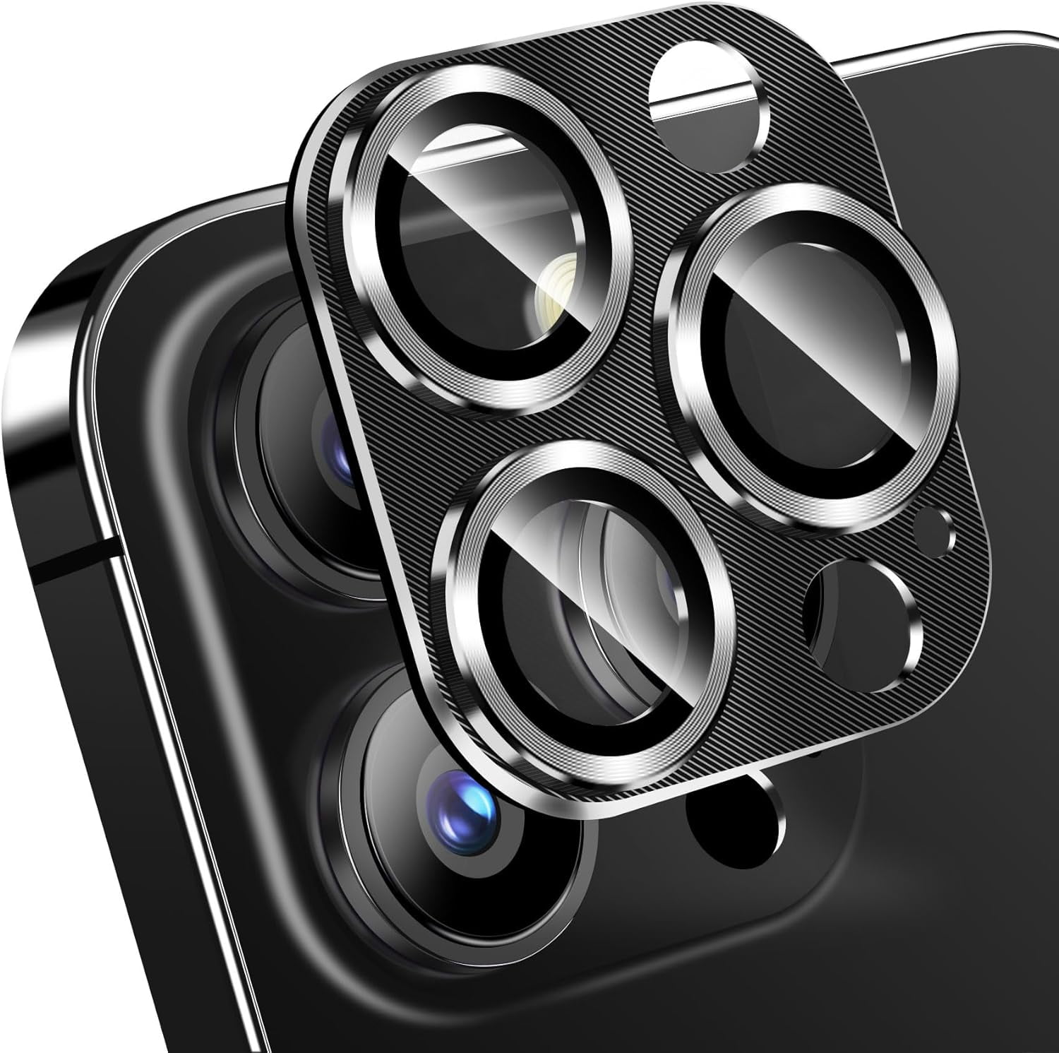 All in one aluminum glass camera lens protector for iphone 15 Pro and 15 Pro  Max - Ruzen
