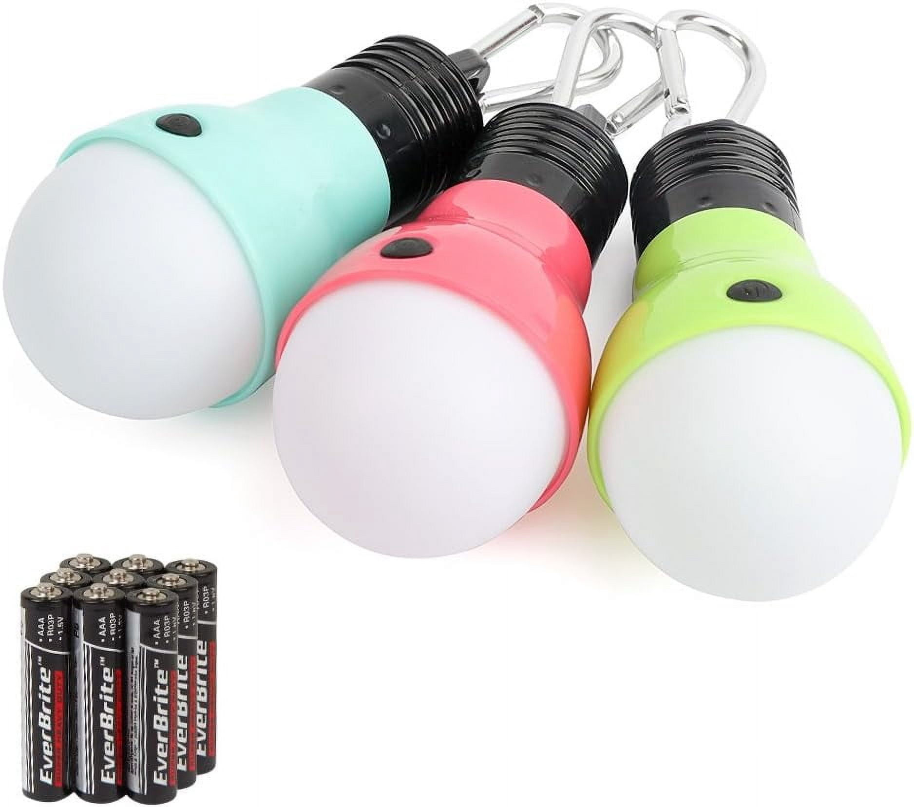 4-Pack Camping Lanterns With Clip Hooks - 3 Mode LED Battery Lights, Waterproof Emergency Tent Lights For Outdoor Adventures