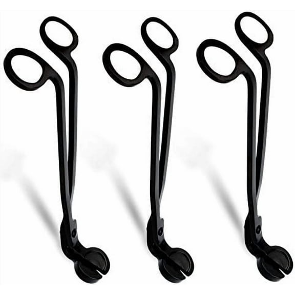 3 Pack Candle Wick Trimmer, Stainless Steel Wick Clipper Cutter, Wick Scissor, Reaches Deep Into Candles to Cut Spent Wicks, Matte Black, 7.08 x 2.36 inch$$Home Decor, Kitchen, & Other