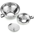 thumbnail image 1 of Unbranded Stainless Steel Funnel Set, Silver - 3pcs, 1 of 6