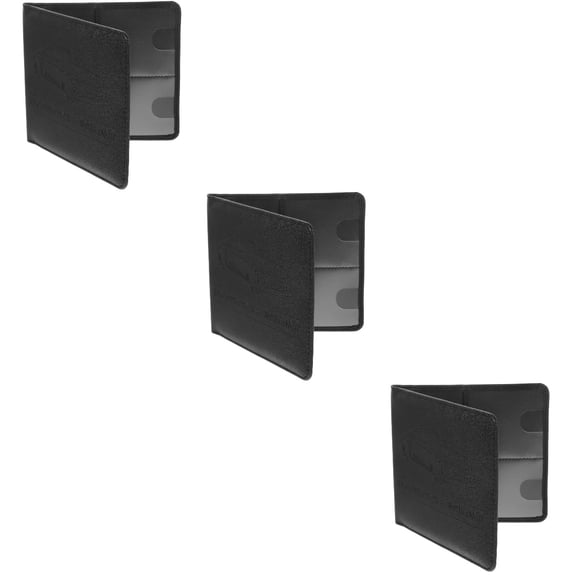 WRISTBIQUE Black PU Car Registration and Insurance Holder - Practical and Secure 3Pcs