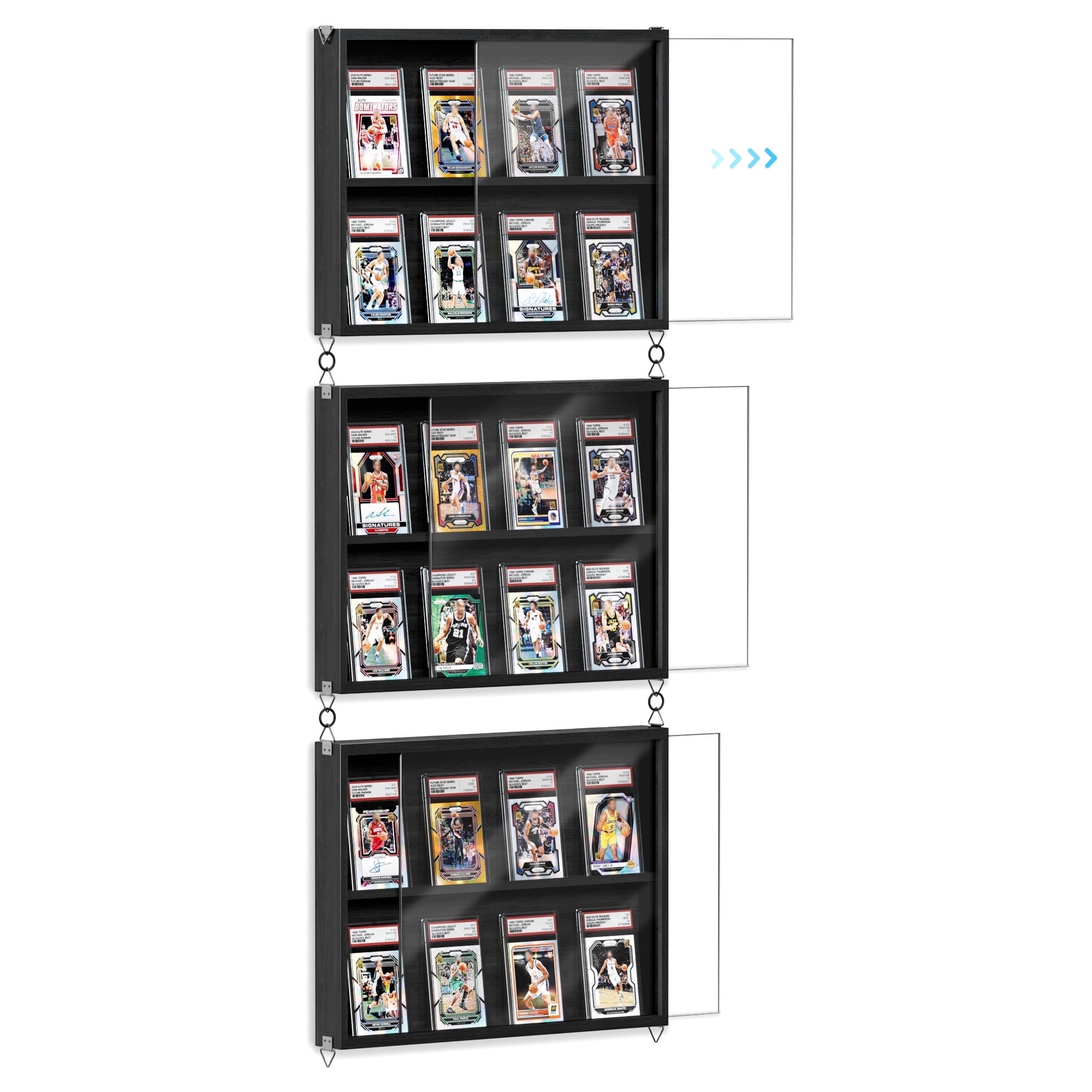 card display case near me Custom Lockable Trading Locking brass latches with keys to ensure the security of your collection trading card display case products