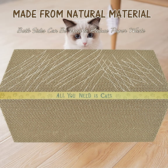 3 Pack Cardboard Cat Scratcher Pads Cat Scratching Board for Indoor Cats 16.5Lx8.1Wx0.8H Dual-Side Corrugated Cats Scratching Post Reusable Supplies