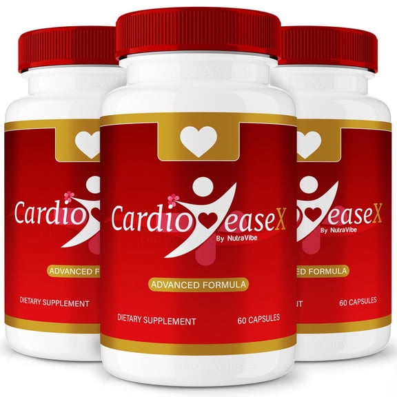 (3 Pack) Cardio Ease X Capsules - Official CardioEase X Pills to Maintain Overall Health, All Natural Blood Formula For Healthy and Stable Levels, Cardio Ease X Review (180 Capsules)