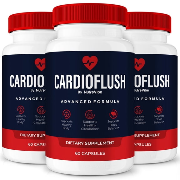 (3 Pack) CardioFlush Capsules - Official Cardio Flush Pills to Maintain Overall Health, All Natural Blood Formula For Healthy and Stable Levels, CardioFlush Review (180 Capsules)