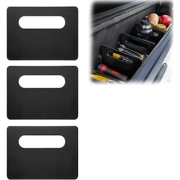 3 Pack Cargo Management Dividers Compatible with Ram Box 2010-2024, Truck Bed Organizer Fits 4th & 5th Gen Side Bins, Tool Storage