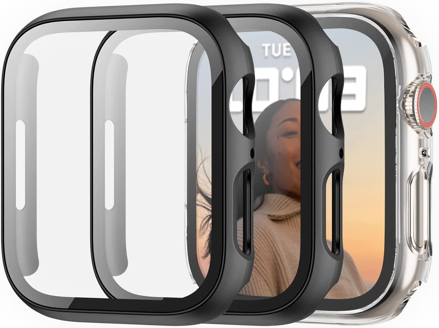 3 Pack Case Compatible with Apple Watch Series 8 Series 7 41mm with