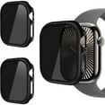 thumbnail image 1 of 3 Pack Case Compatible with Apple Watch series 10 42MM,30 °     Anti Spy Privacy Tempered Glass Screen Protector with Ultra-Thin Full Coverage Bumper Cover for iWatch Accessories(3 Colors,42mm), 1 of 6