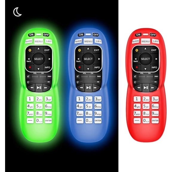 3 Pack Case for DirecTV Remote Control,Silicone Case Cover Sleeve Skin for DirecTV Remote RC73 RC70 RC70H RC71 RC71H RC72 RC73B with Lanyard-Glow in Dark