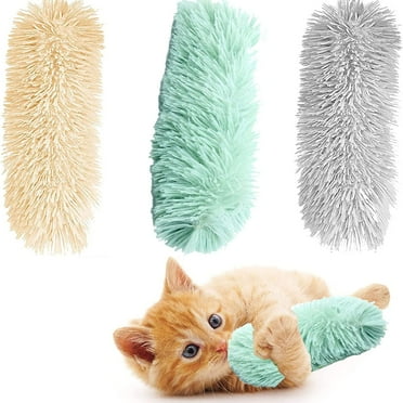 3 Pack Cat Kicker Toys ,Cat Pillows Toys with Sound Paper,11" Long Soft Plush Cat Toys Interactive Toy,, Catnip Toys for Kitty Chewing Training Interactive