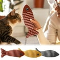 thumbnail image 1 of 3 Pack Catnip Fish Toys for Kittens & Adult Cats - Soft Linen Chew Toys with Catnip & Silvervine - Realistic Interactive Cat Toys for Biting, Scratching & Play - Safe Pet Teething Dolls, 1 of 5