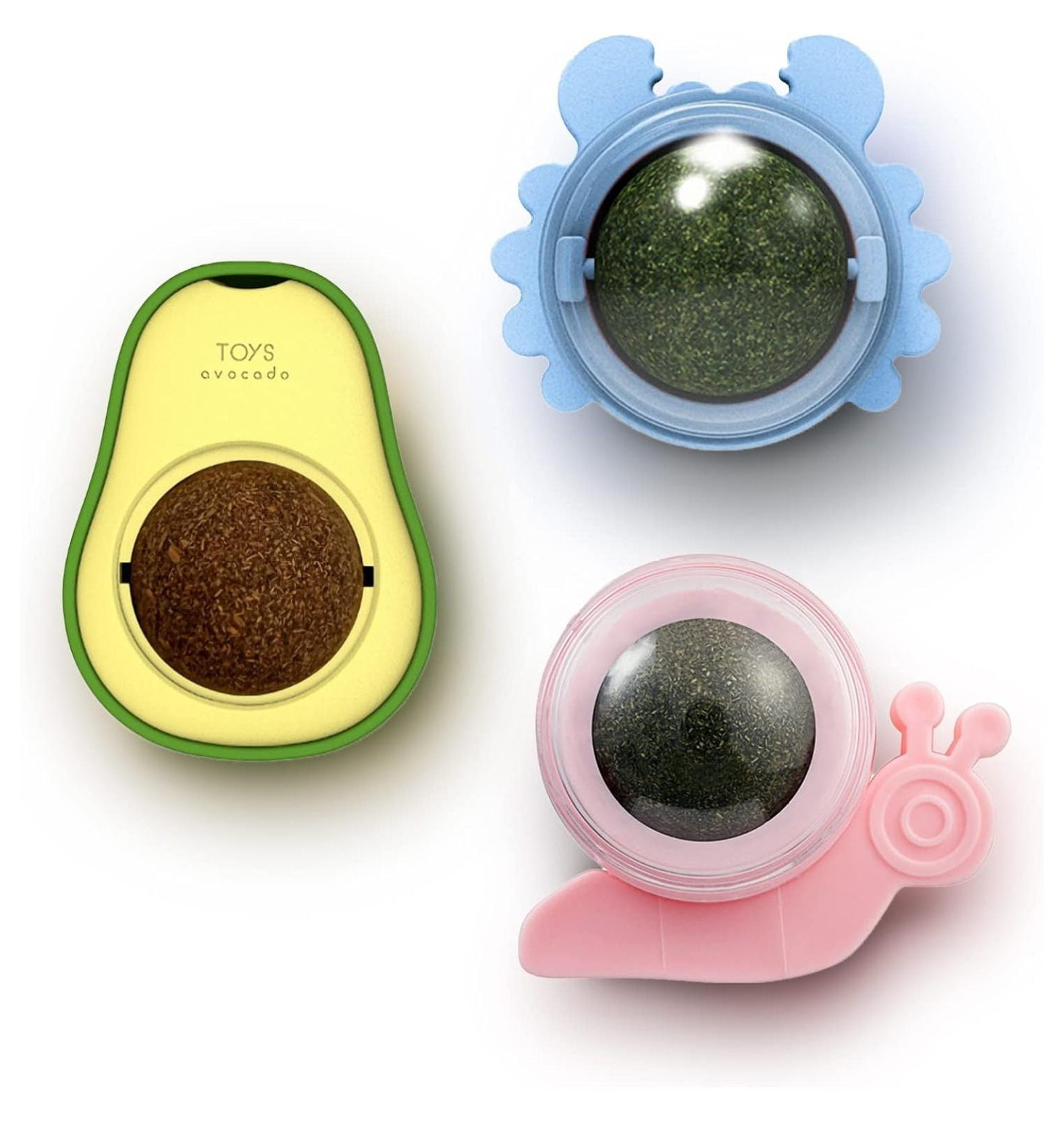 3 Pack Catnip Toys, Squash Edible Cat nips Organic , Catnip Wall Mount