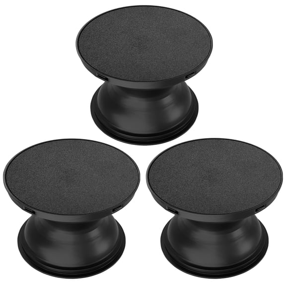 3 Pack Cell Phone Grip Stand with Expandable Kickstand (Not for Popsockets) - Black Basic