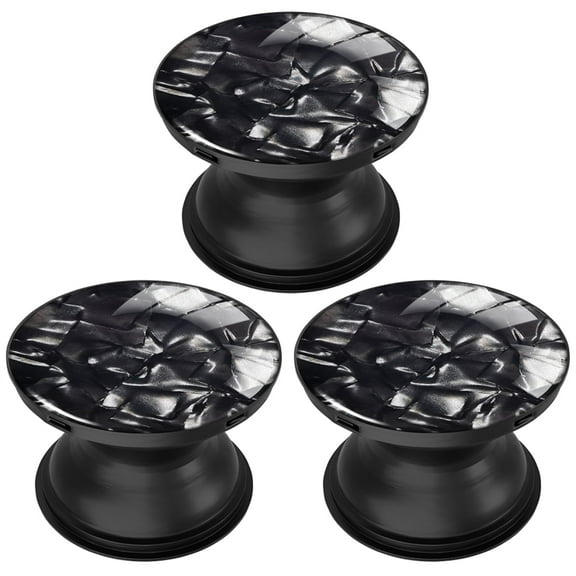 3 Pack Cell Phone Grip Stand with Expandable Kickstand (Not for Popsockets) - Black Twinkle