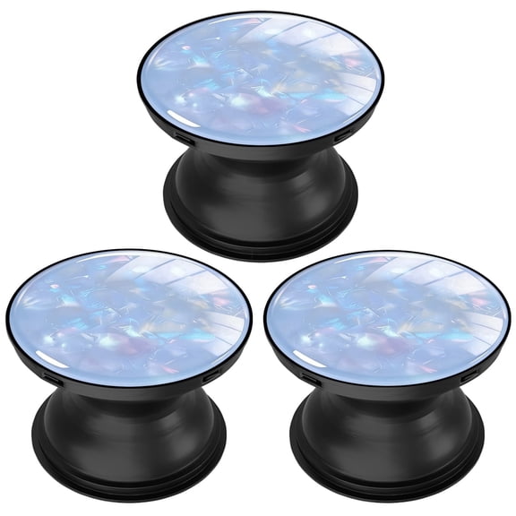3 Pack Cell Phone Grip Stand with Expandable Kickstand (Not for Popsockets) - Glitter Blue