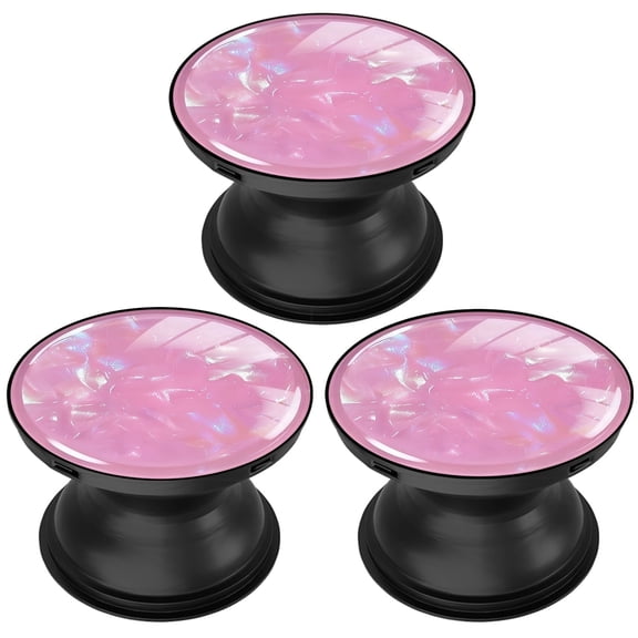 3 Pack Cell Phone Grip Stand with Expandable Kickstand (Not for Popsockets) - Glitter Pink