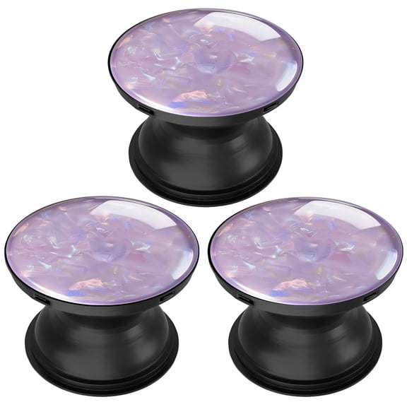 3 Pack Cell Phone Grip Stand with Expandable Kickstand (Not for Popsockets) - Glitter Purple