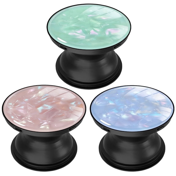 3 Pack Cell Phone Grip Stand with Expandable Kickstand (Not for Popsockets) - Glitter Rose Gold Green Blue