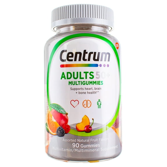 3 Pack - Centrum MultiGummies Gummy Multivitamin for Adults 50 Plus,