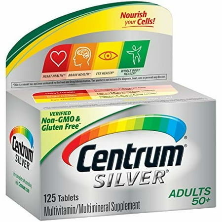 3 Pack - Centrum Silver Multivitamin Supplement, Adult, 125 Count Each