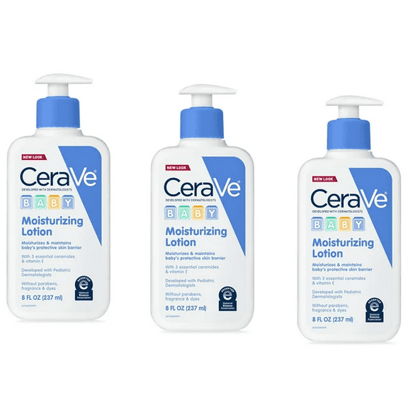 CeraVe Daily Body Moisturizer Lotion Protect Skin Barrier, 8 oz, 3 Pack