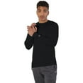 thumbnail image 1 of 3 Pack Champion Men's Cotton Long Sleeve Crew Neck Tag Free T-Shirt - Black - Large, 1 of 4