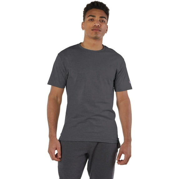 3 Pack Champion Men's Heavyweight Short Sleeve Crew Neck Tag Free T-Shirt - Charcoal - XXL