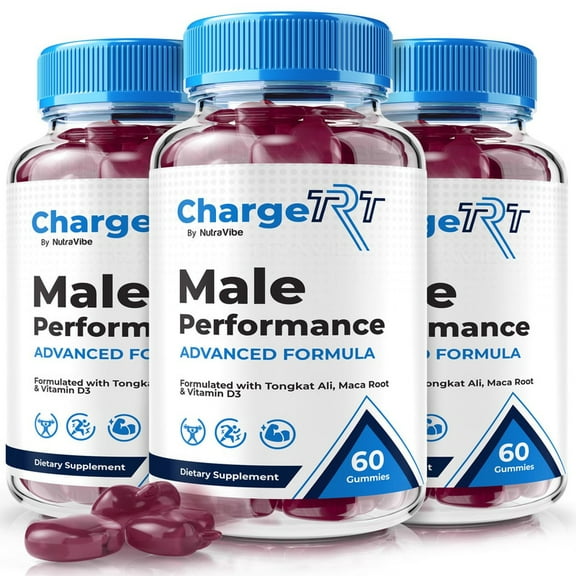 (3 Pack) ChargeTRT Gummies with a Natural Daily Blend for Energy & Wellness | Great-Tasting, Easy-to-Chew Gummies (180 Gummies)