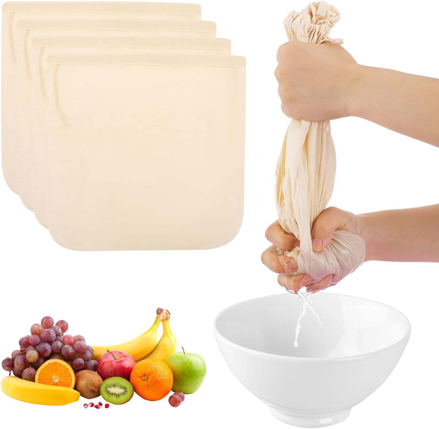 2024 Reusable Cheesecloth: 200-Count Fine Mesh Kitchen Strainer Cloth For Soy Milk, Coffee, Tea, Cheesemaking From Colanders & Strainers - Price 9.7