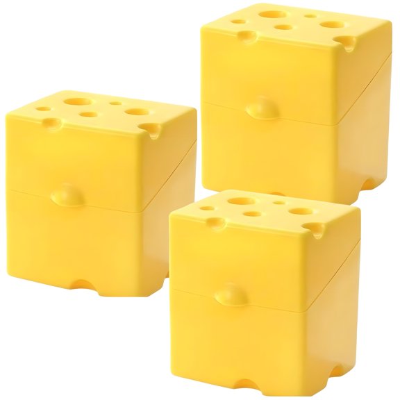 3 Pack Cheese Slicer Box, Refrigerator Cheese Holder Set, Flip Lid Cheese Keeper, Sliced Cheese Preserver, Maintains Cheese Condition