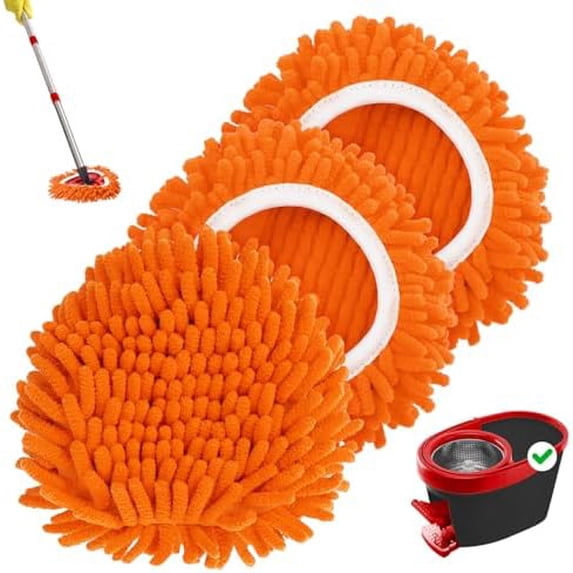 3 Pack Chenille Mop Heads Replacements Compatible with 1 Tank System ...