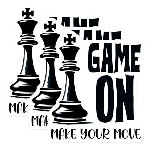 (3 Pack) Chess Decals - Game On Stickers - Make Your Move - Laptop ...
