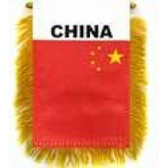 3 Pack China 4"X6" Mini Window Banner Flag