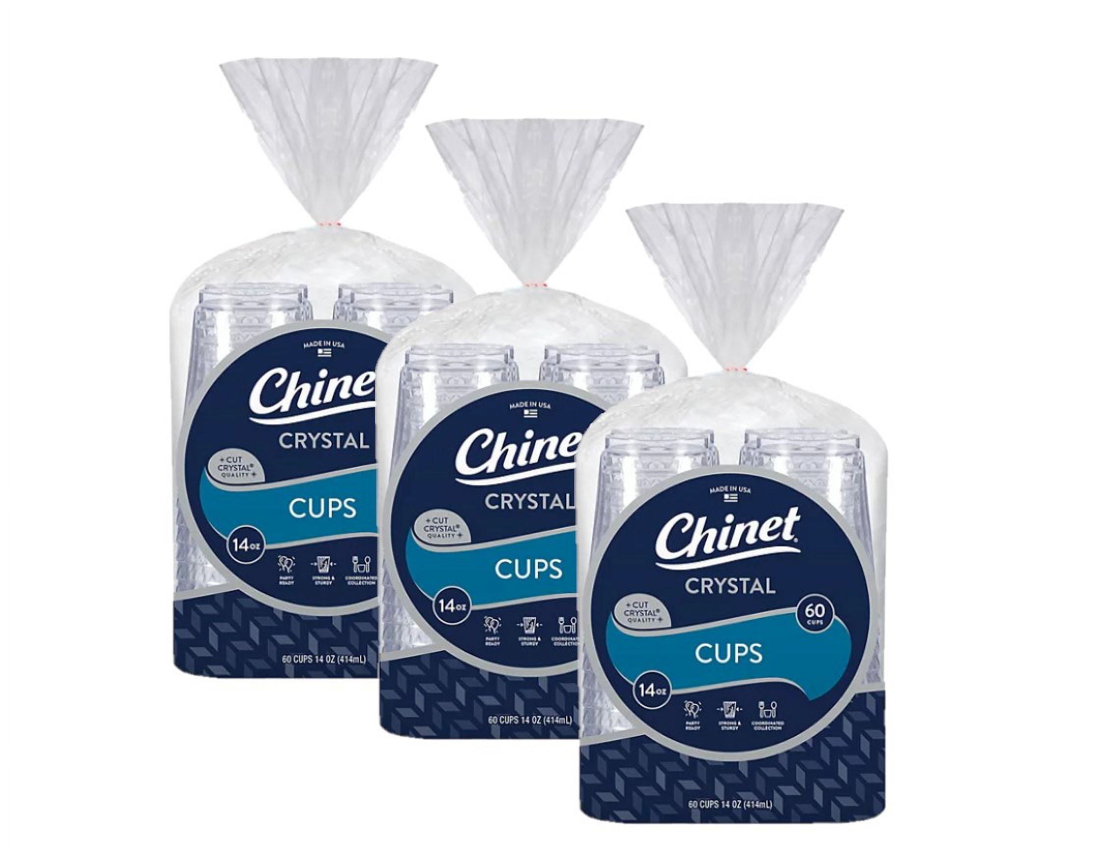 3 Pack Crystal Cup, 14 oz. 60 cups
