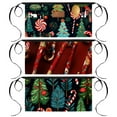 thumbnail image 1 of 3 Pack Christmas Crutch Server Aprons with 3 Pockets - Unisex Short/Half Waiter Waist Short Apron, 1 of 7