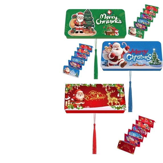 3 Pack Christmas Money Holders for Christmas Cash Gifts, 10 Slots Christmas Gift Card Money Holders with Envelopes Surprise Cash Gift Card Holders for Xmas Party Supplies