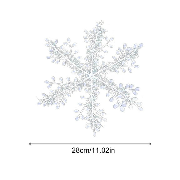 3-Pack Christmas Snowflake String Decorations Holiday Tree Pendants Indoor Outdoor Festive Decor