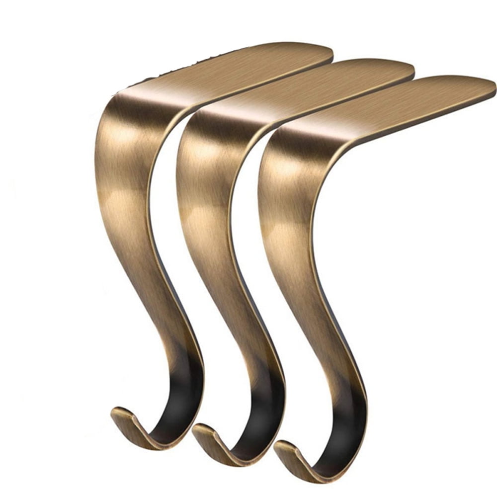 3 Pack Christmas Stocking Holder Metal Mantel Stockings Hangers