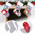 thumbnail image 1 of 3 Pack Christmas Stockings Large Xmas Fireplace Hanging Stockings with Santa Snowman Reindeer for Kids Gift Family Holiday Christmas Decorations Tree Decoration, 1 of 7