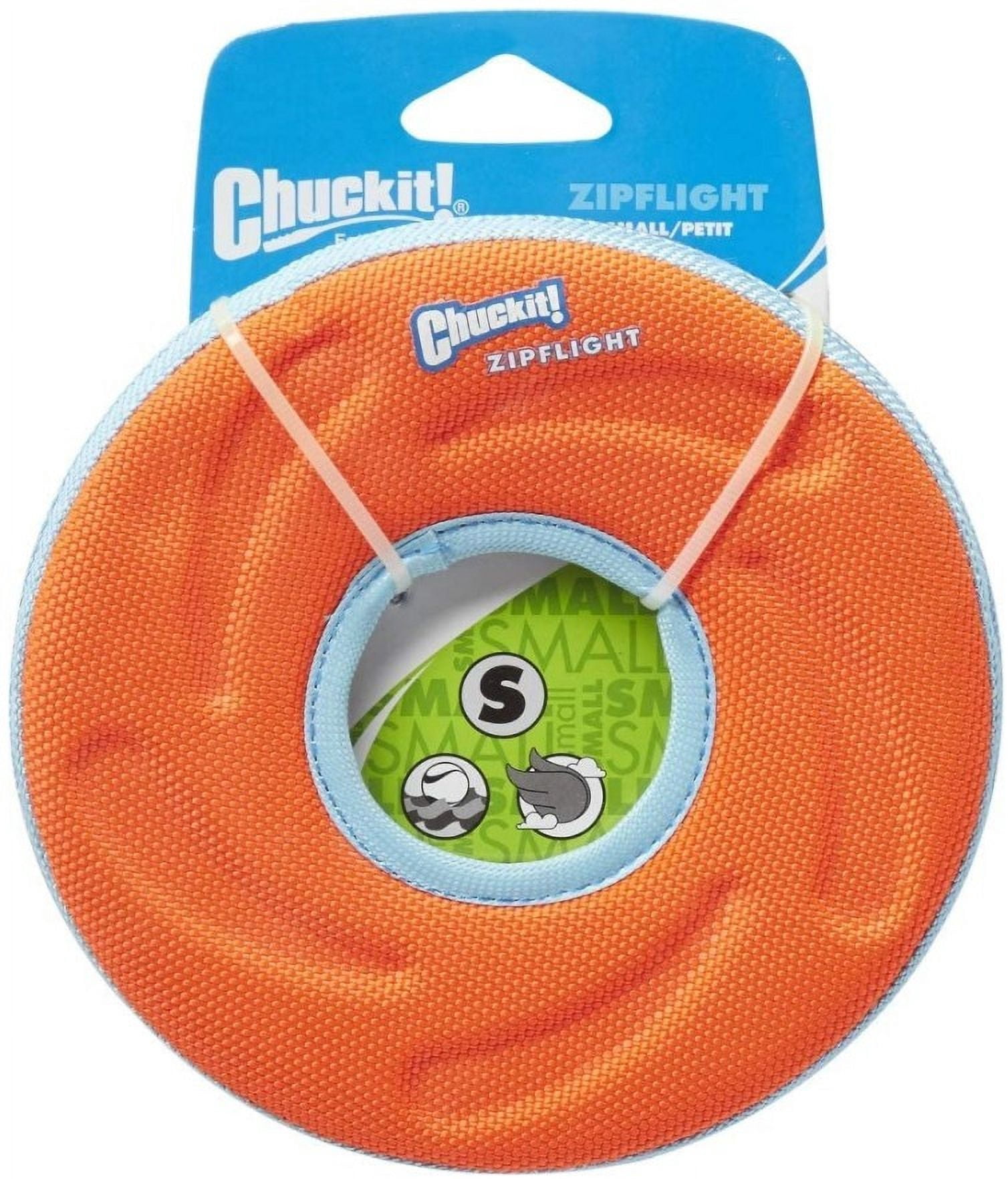 3 Pack Chuckit Zipflight Amphibious Flying Ring Assorted Colors [Dog Fetch Toys] Small - 3 count